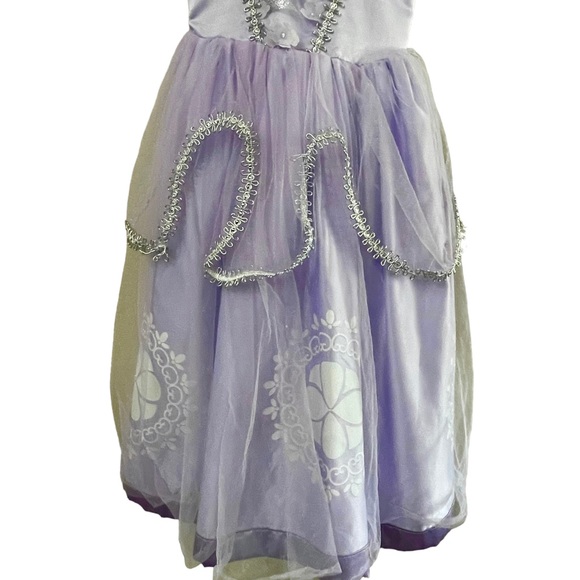 ReliBeauty Girls 5 Beaded Puff Sleeve Princess Sofia the First Costume Dress Up - Picture 3 of 13